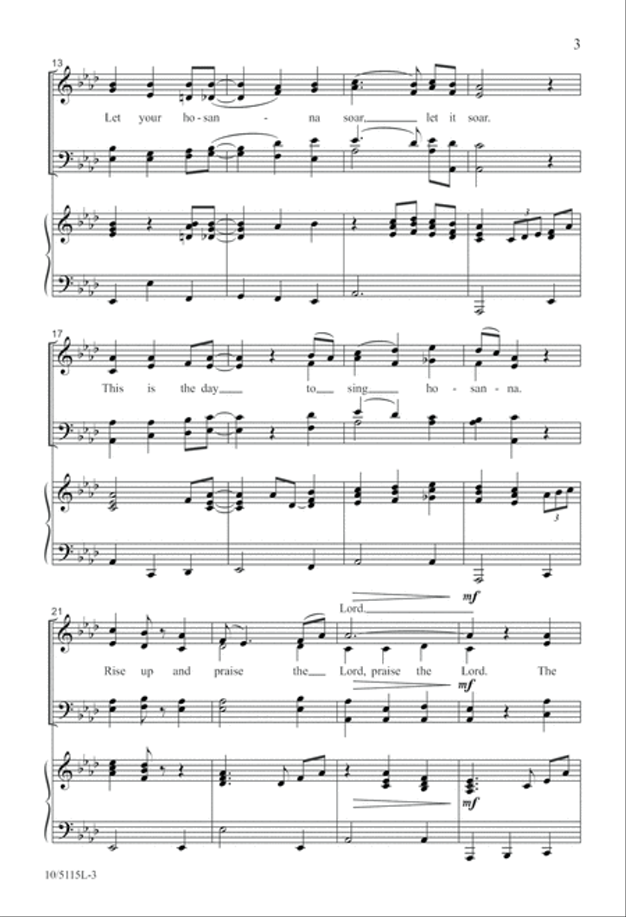 Day to Sing Hosanna Day to Sing Hosanna 4-Part scores gallery preview page 3