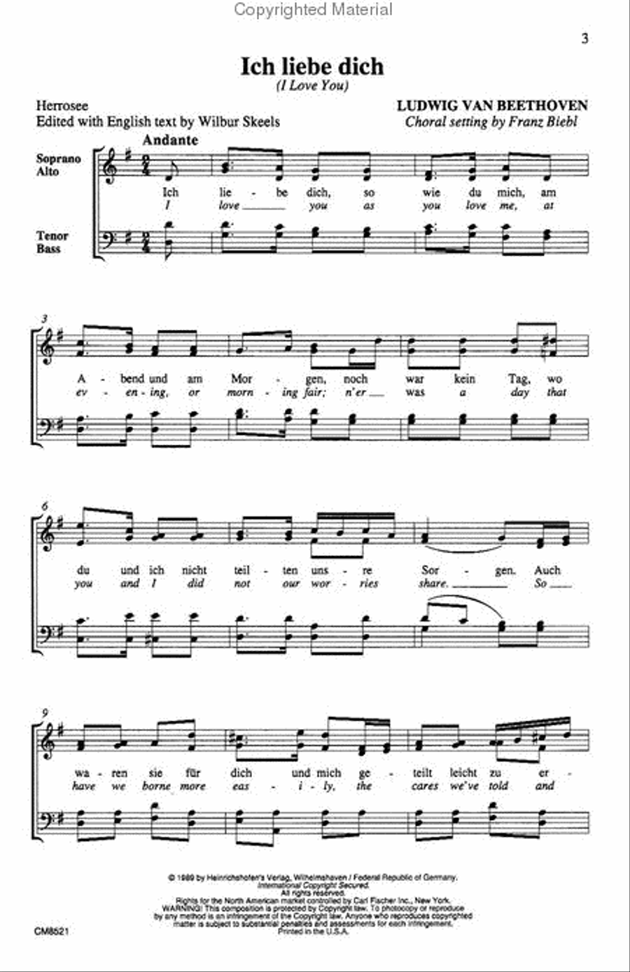 Drei Lieder 4-Part scores gallery preview page 2