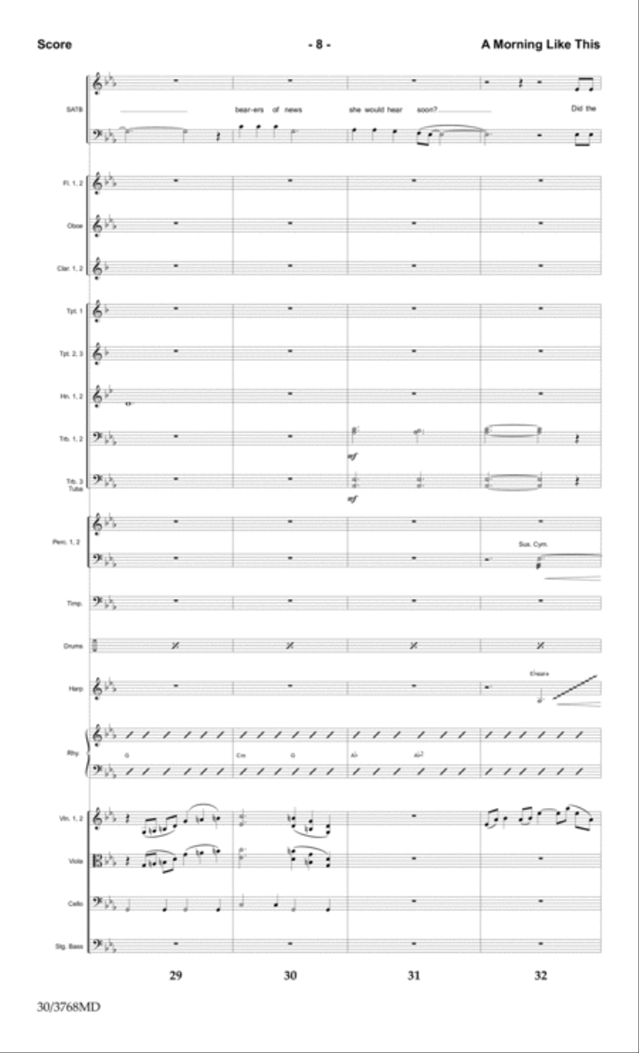 A Morning Like This - Orchestral Score and CD with Printable Parts Choir scores gallery preview page 10