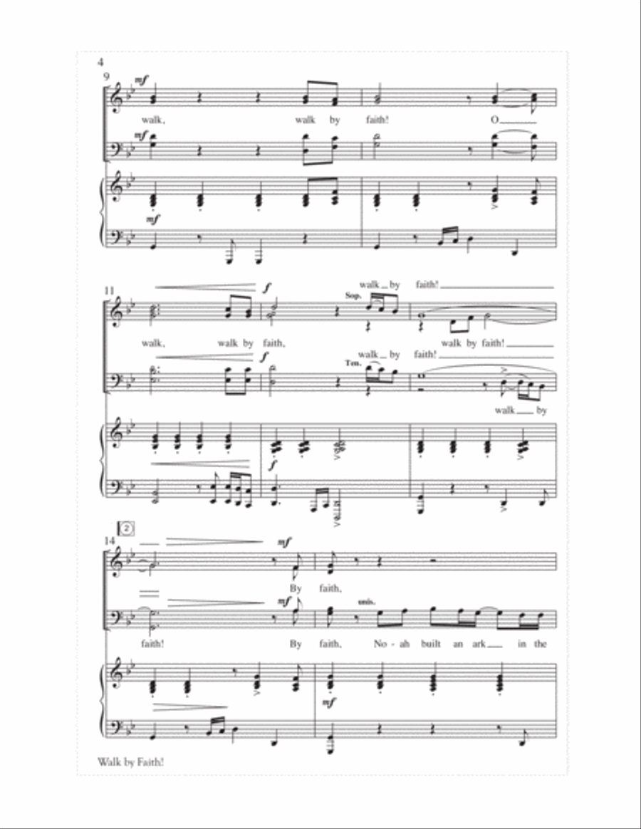 Walk by Faith! 4-Part scores gallery preview page 5