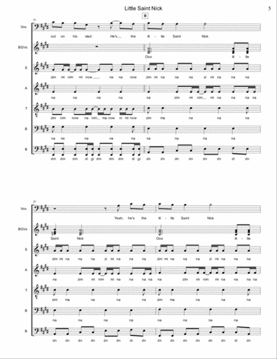 Little Saint Nick Little Saint Nick Divisi scores gallery preview page 5
