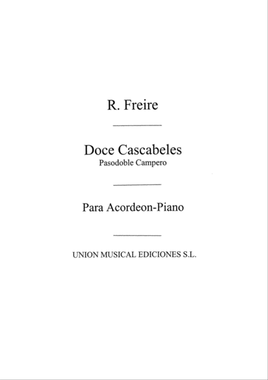 Doce Cascabeles, Pasodoble Campero Accordion scores gallery preview page 1