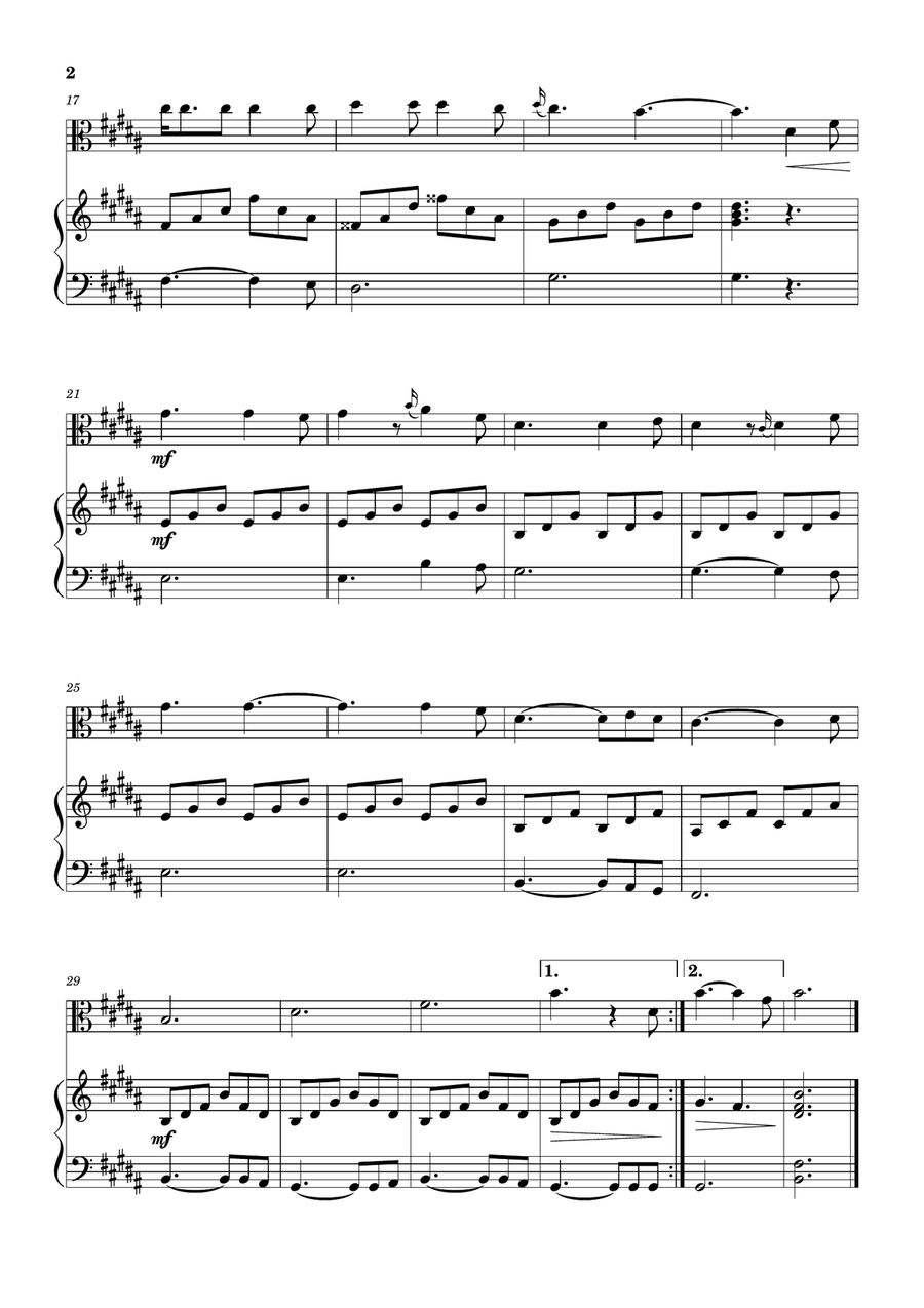 Hallelujah Viola scores gallery preview page 2