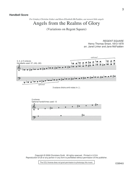 Angels from the Realms of Glory (Variations on Regent Square) - HB Score image number null