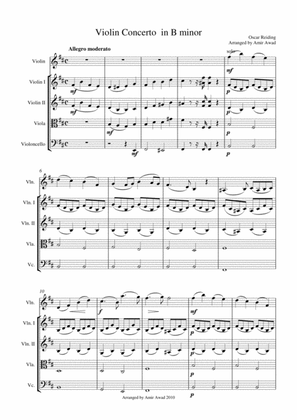 Rieding : Concerto for violin and String Orchestra in B minor - 1st movement