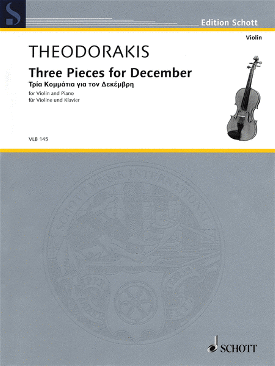 3 Pieces for December 3 Pieces for December Violin Solo scores gallery preview page 1