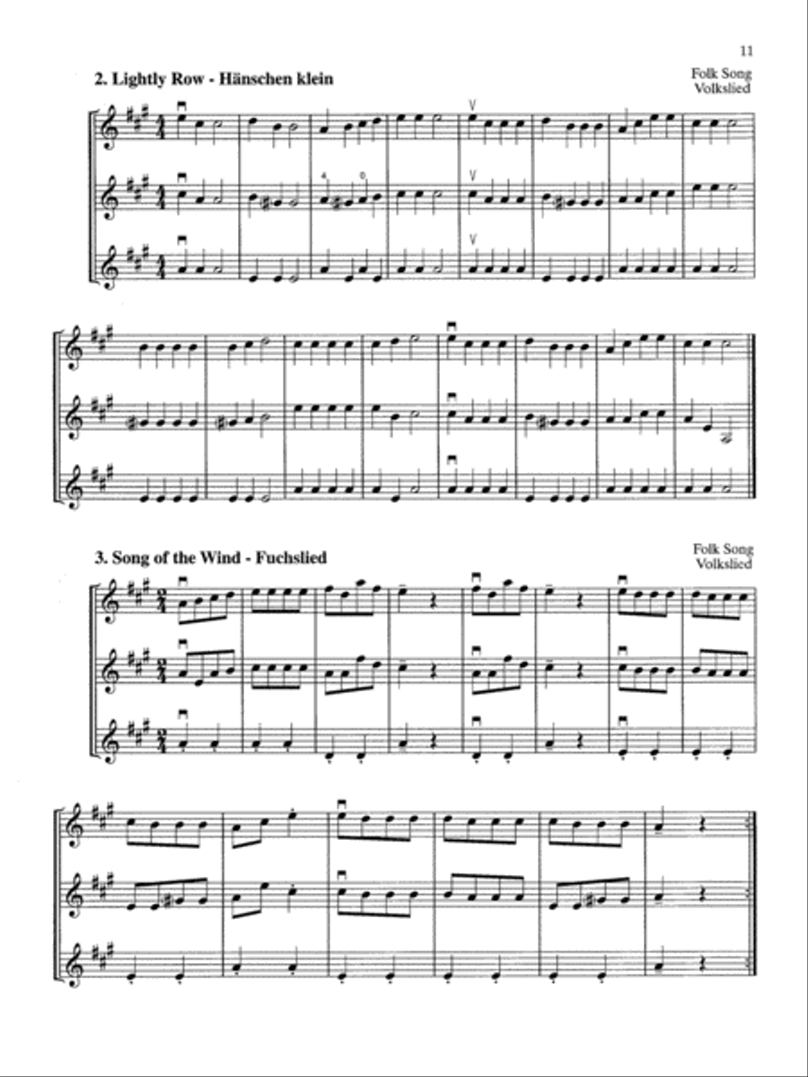 My Trio Book (Mein Trio-Buch) (Suzuki Violin Volumes 1-2 arranged for three violins) Small Ensemble scores gallery preview page 5