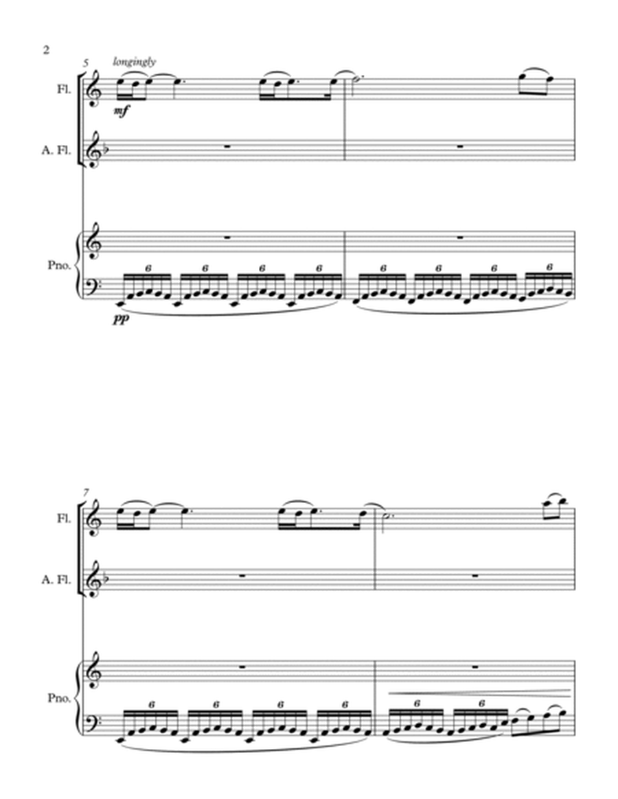 The Promise of April Trio, for flute, alto flute, and piano image number null