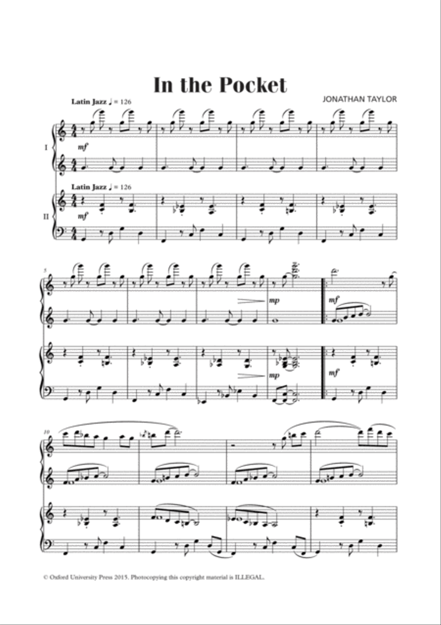 In the Pocket In the Pocket Piano Duet scores gallery preview page 2
