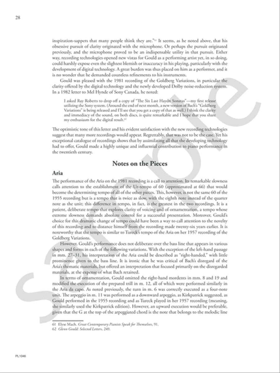 Glenn Gould's Goldberg Variations Piano Solo scores gallery preview page 7