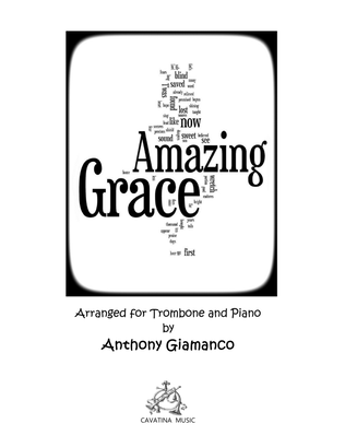 Amazing Grace (trombone solo and piano) - Score & part