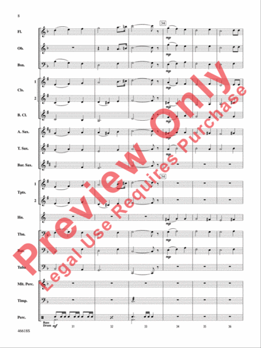 A Ralph Vaughan Williams Portrait Concert Band scores gallery preview page 9