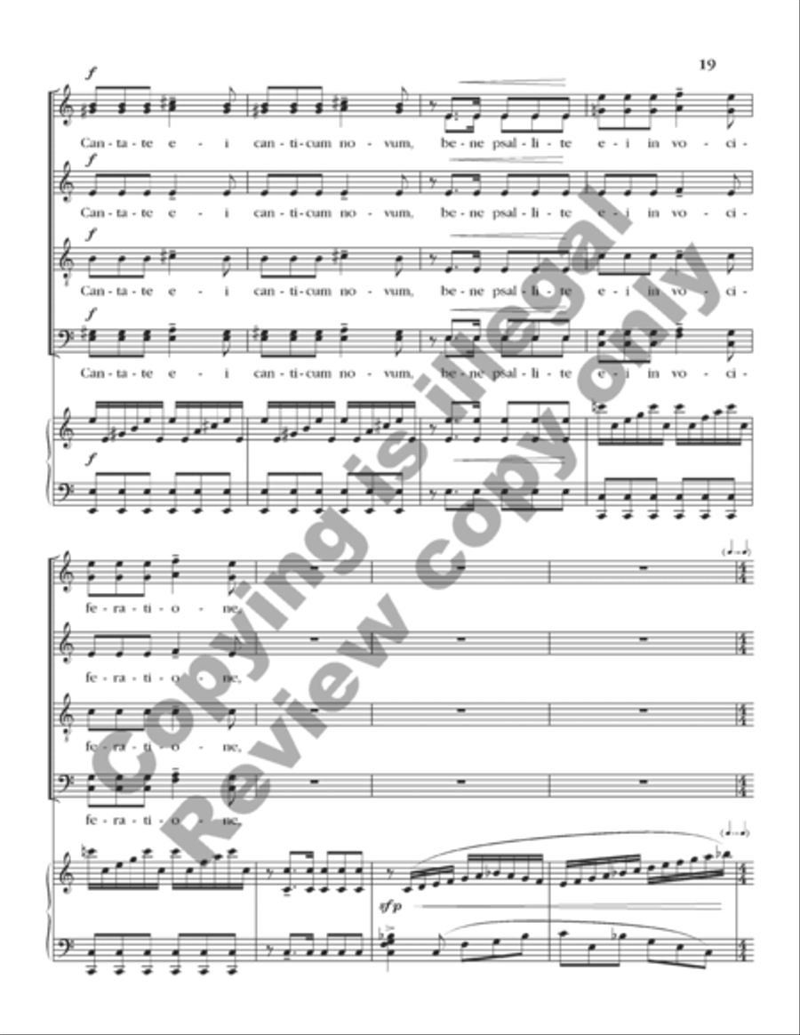 Exultate Justi 4-Part scores gallery preview page 34