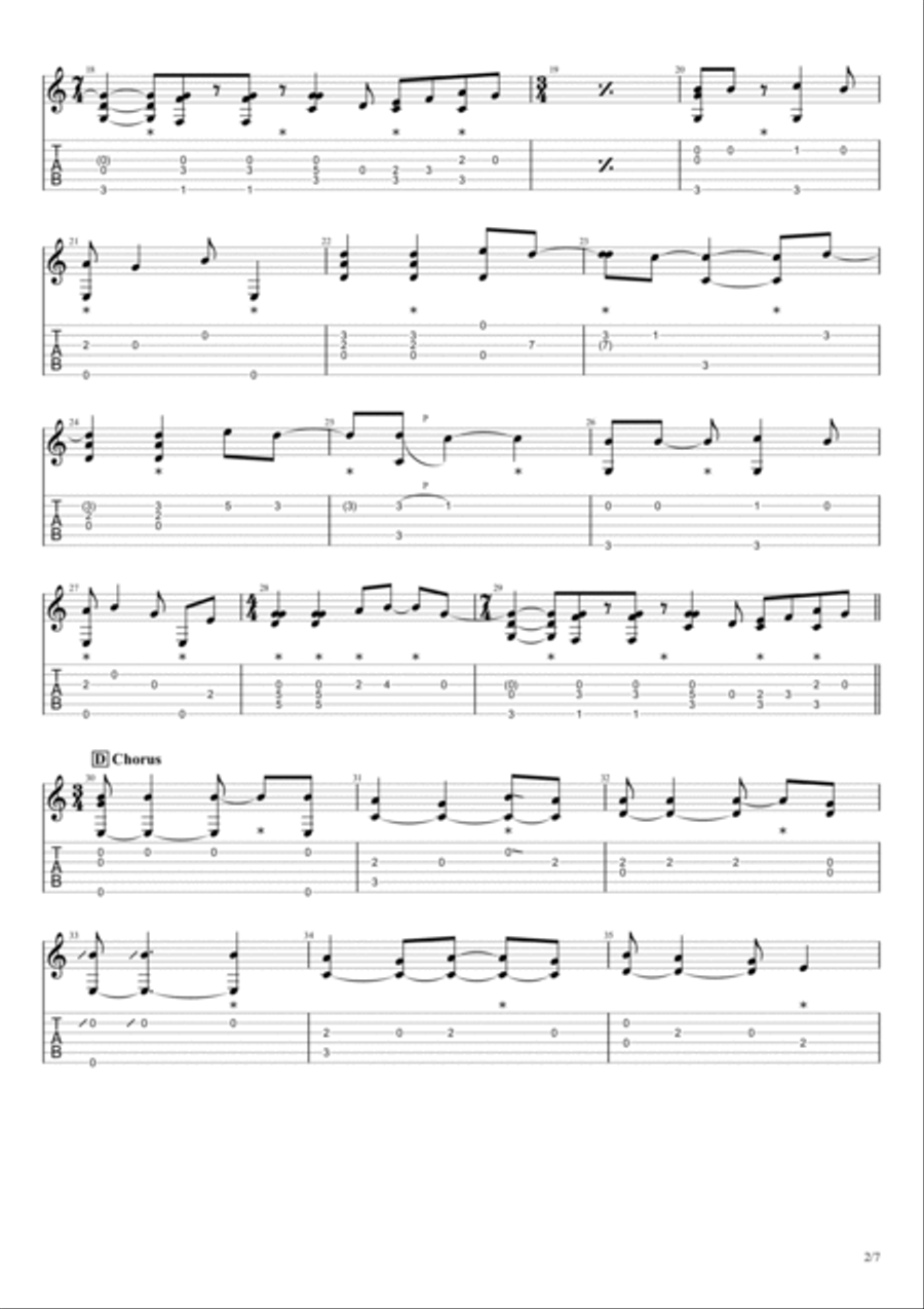 Limelight Guitar Tablature scores gallery preview page 2
