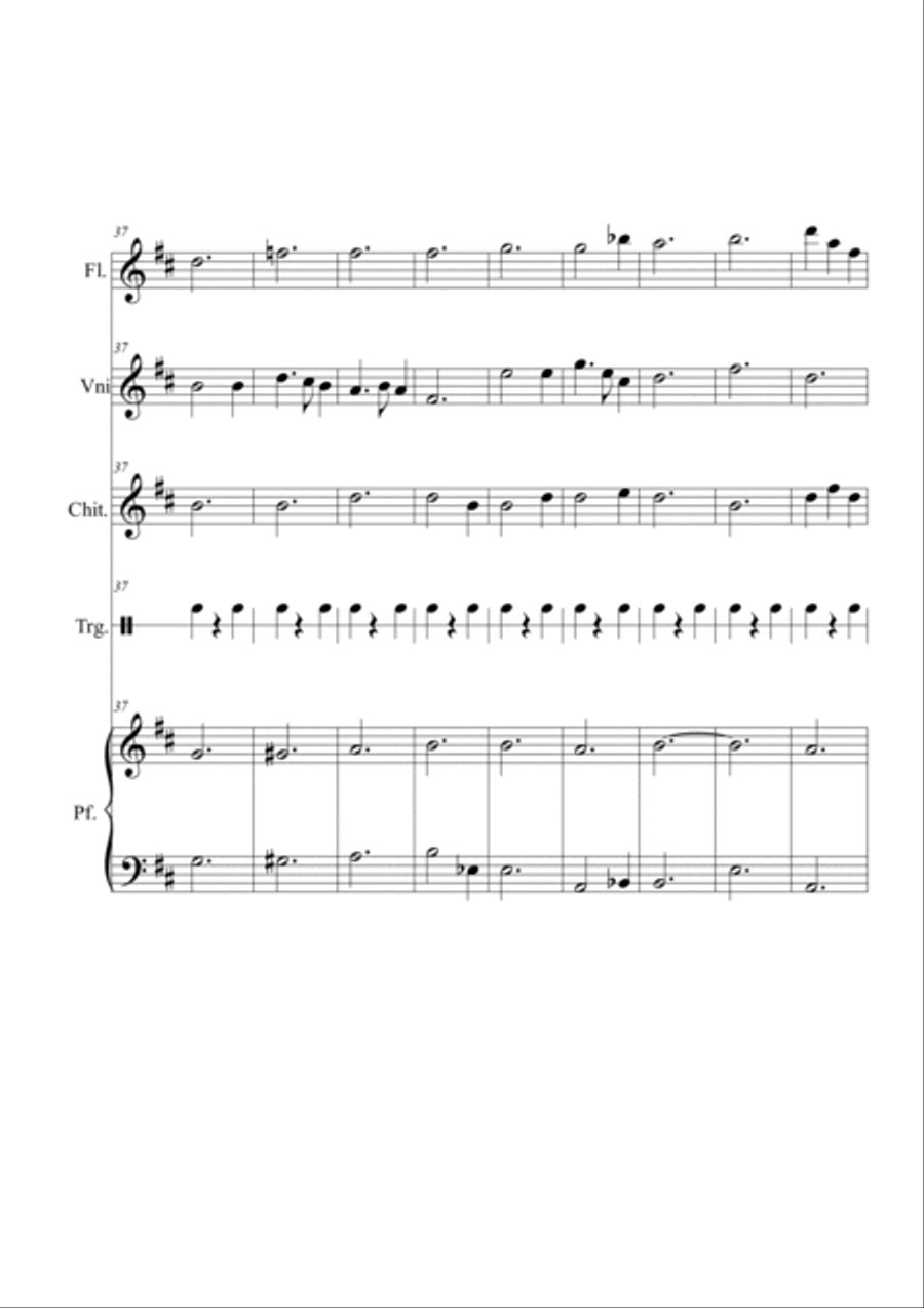 Stille Nacht. Easy ensamble Flute scores gallery preview page 5