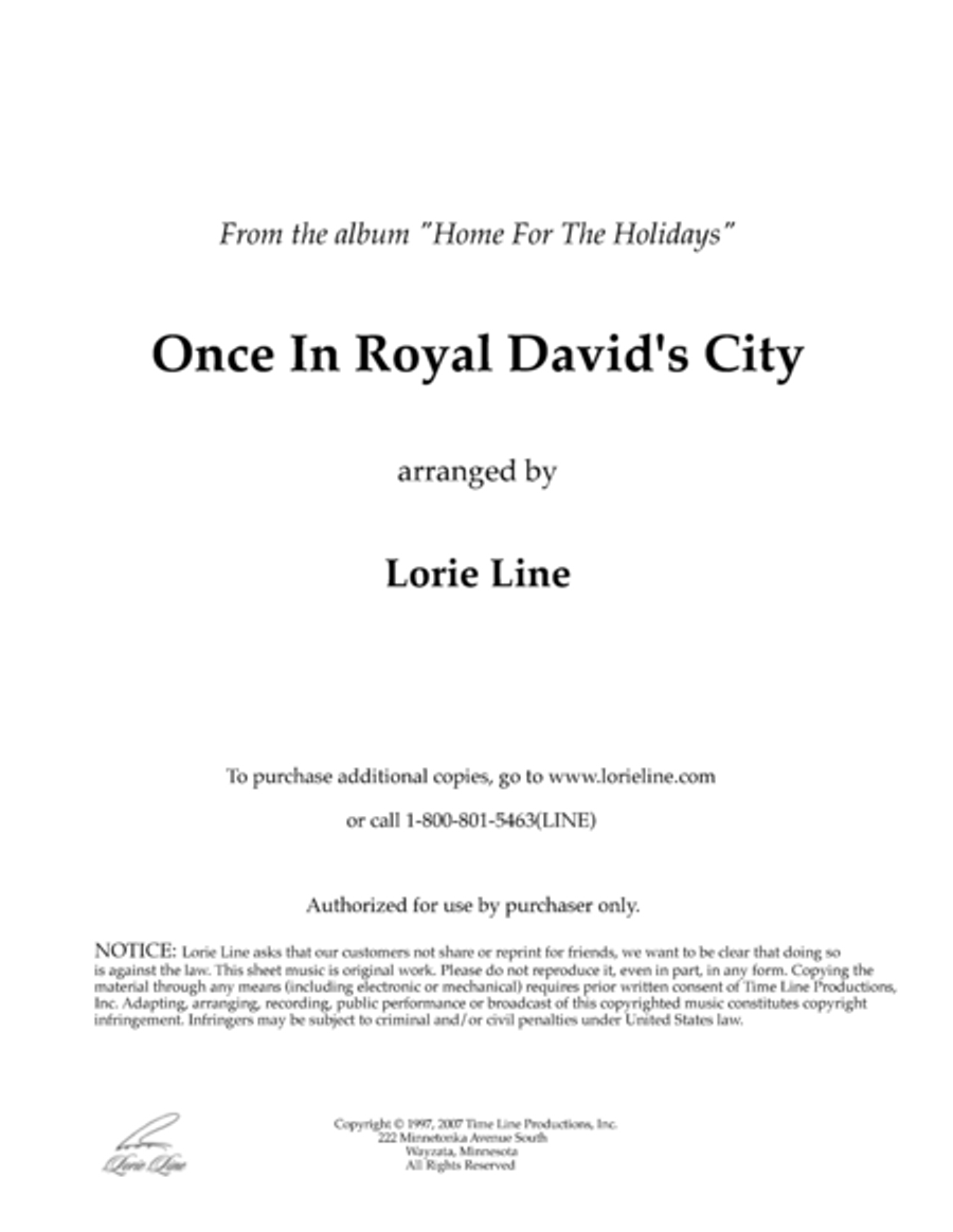 Once In Royal David's City Piano Solo scores gallery preview page 1