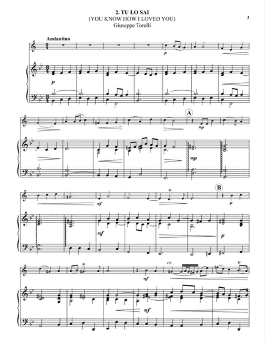 Three Italian Songs Trumpet Solo scores gallery preview page 3