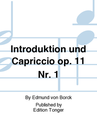 Book cover for Introduktion und Capriccio op. 11 Nr. 1