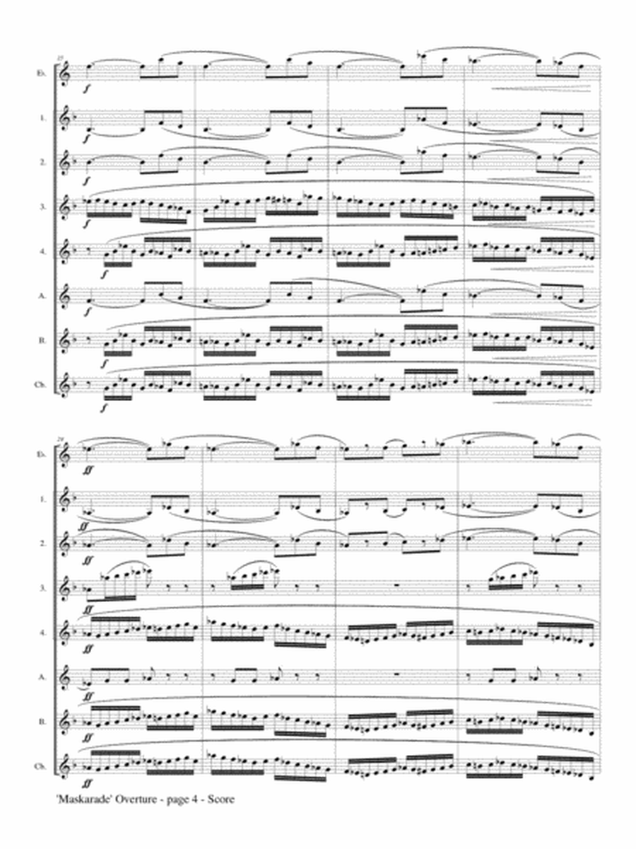 Overture to 'Maskarade' for Clarinet Choir