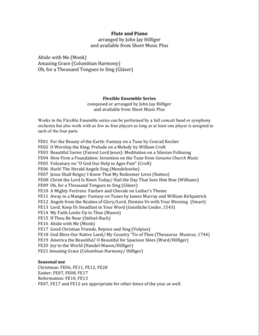 Amazing Grace for Flute and Piano Flute Solo scores gallery preview page 2