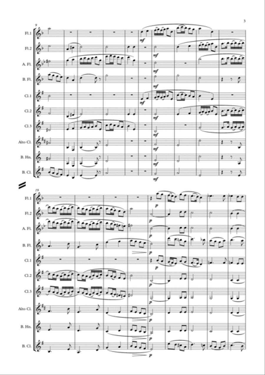 Charmant Papillon Woodwind Ensemble scores gallery preview page 3