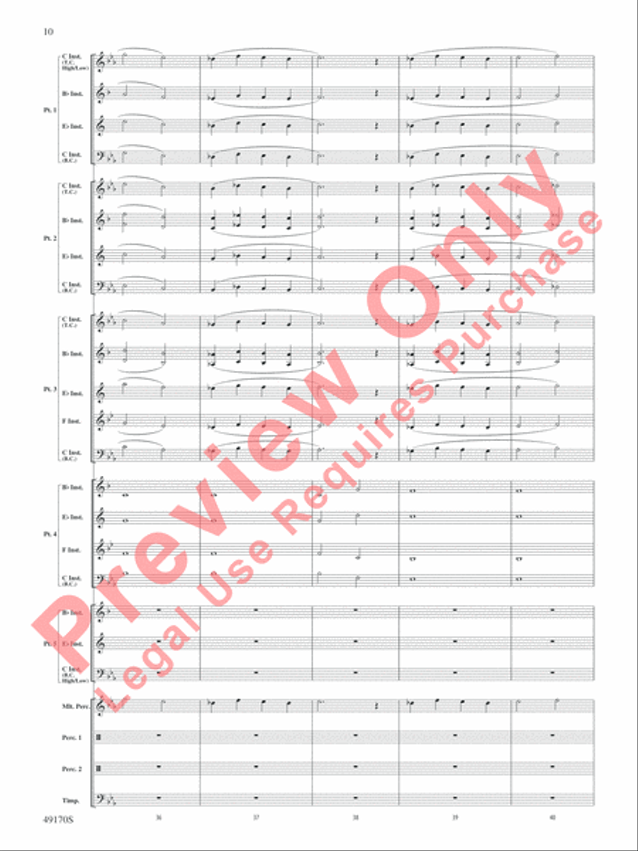 Astronomica Concert Band scores gallery preview page 11