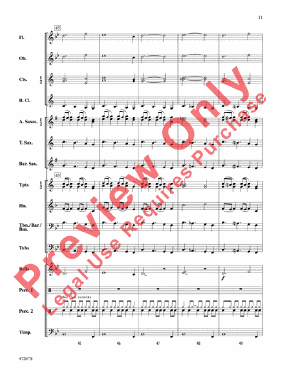 Of Pride and Power Concert Band scores gallery preview page 12