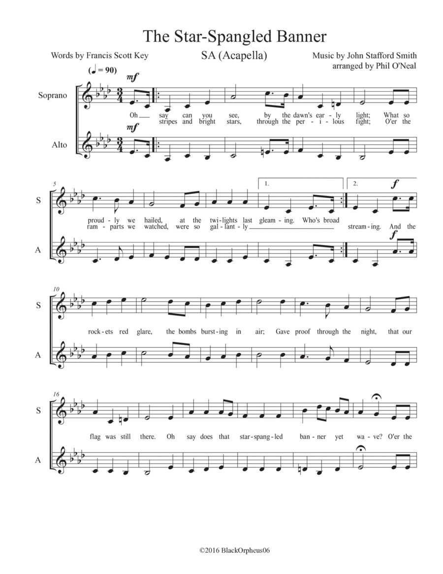 The Star-Spangled Banner SA scores gallery preview page 1