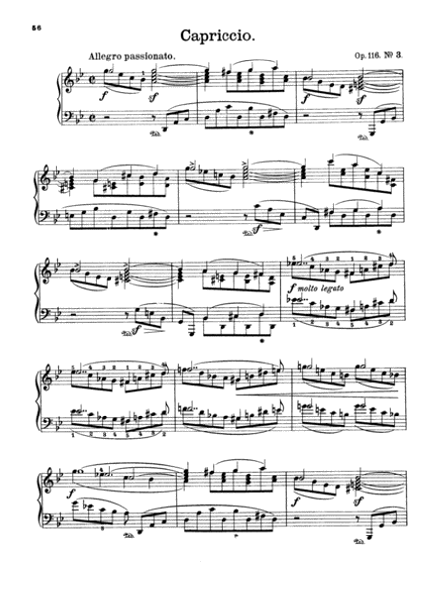 Brahms: Piano Works (Volume II: Op. 76-119 & 5 Etudes) Piano Method scores gallery preview page 1