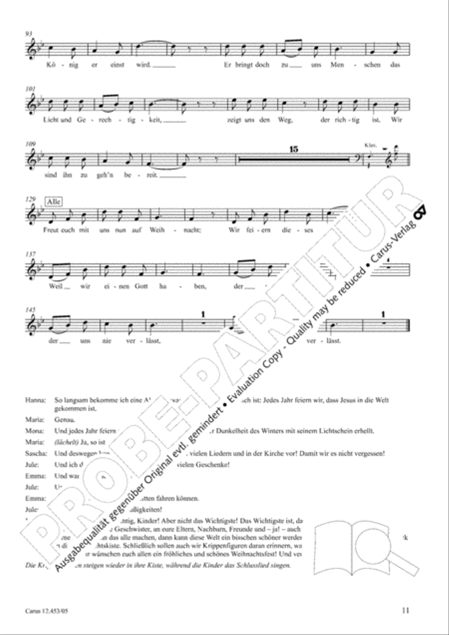 Die Weihnachtskiste. Ein Musical zur Weihnachtszeit Children's Choir scores gallery preview page 12