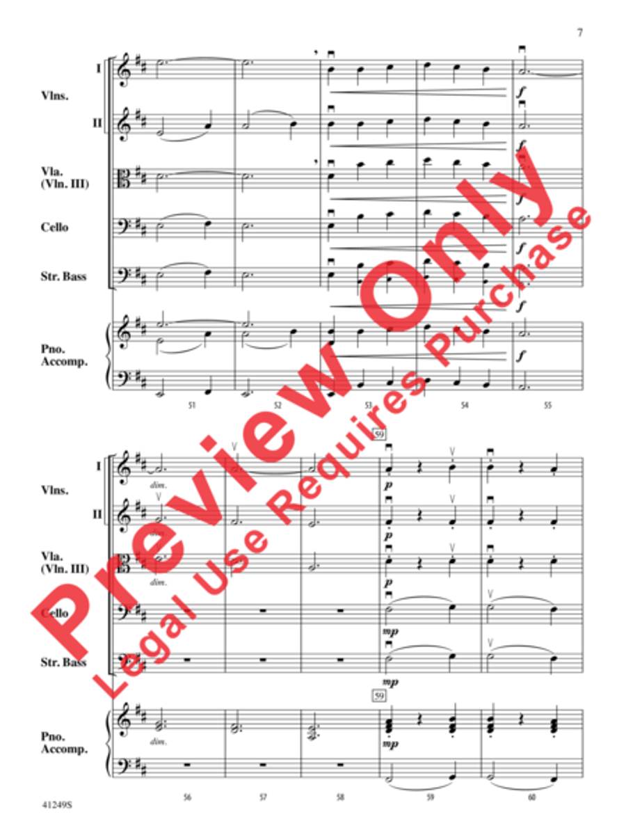 Barcarolle (from The Tales of Hoffman) String Orchestra scores gallery preview page 10
