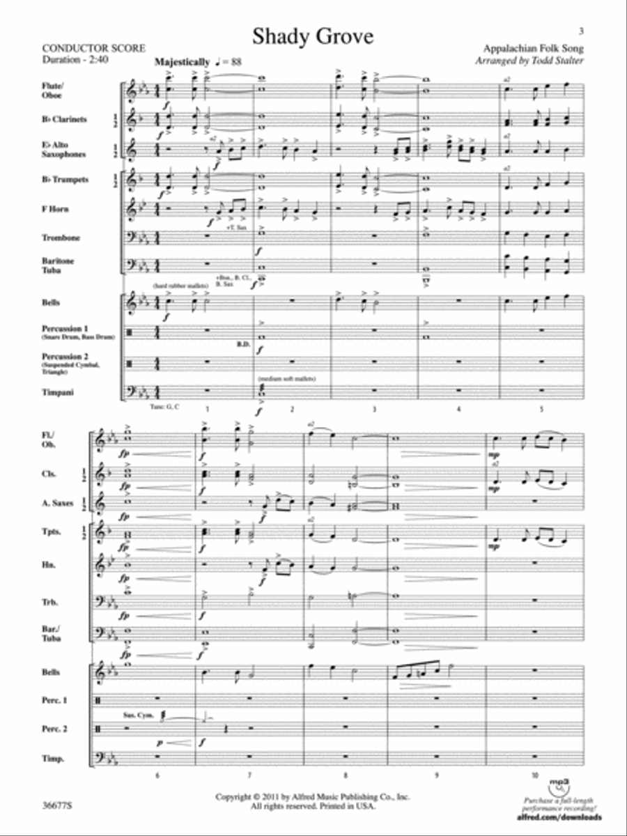 Shady Grove Concert Band scores gallery preview page 2
