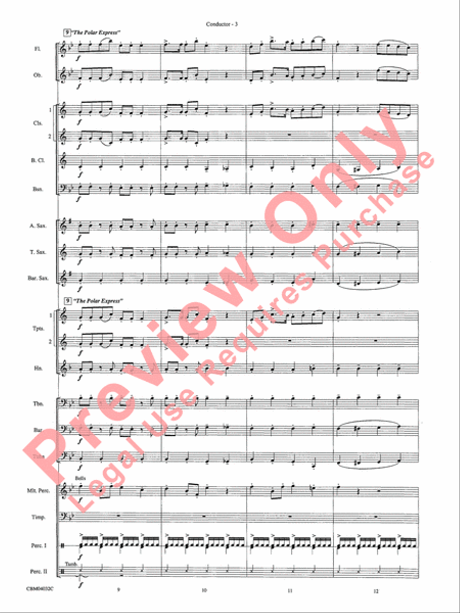 The Polar Express, Selections from Concert Band scores gallery preview page 5