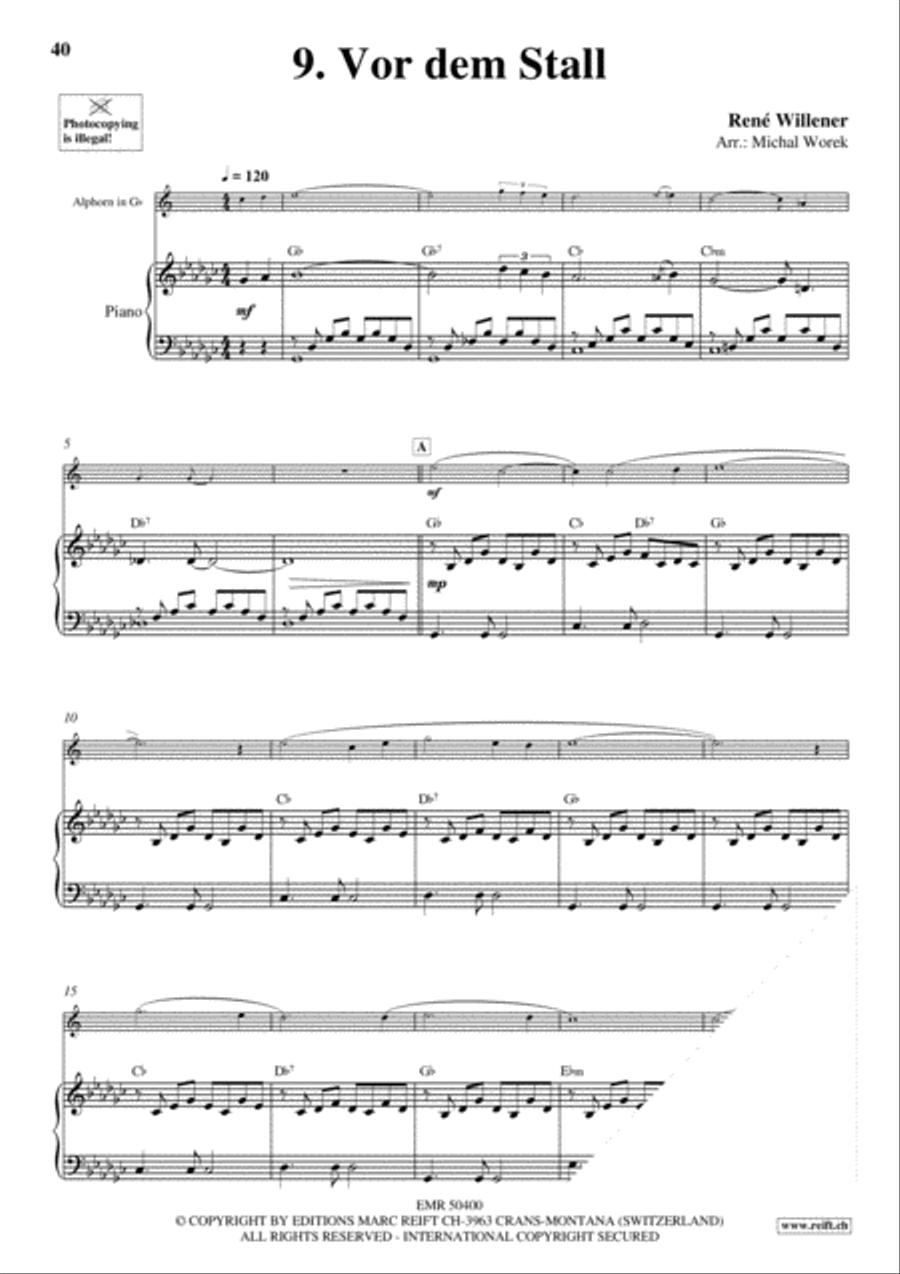20 Alphorn Solos Volume 2 Piano Accompaniment scores gallery preview page 11