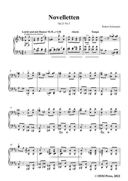 Schumann-Novelletten,Op.21 No.3,for Piano
