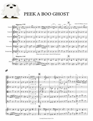 "Peek-A-Boo Ghost" for string orchestra