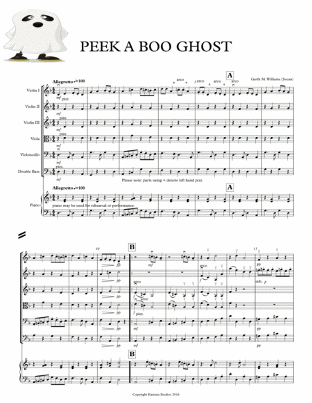 "Peek-A-Boo Ghost" for string orchestra image number null