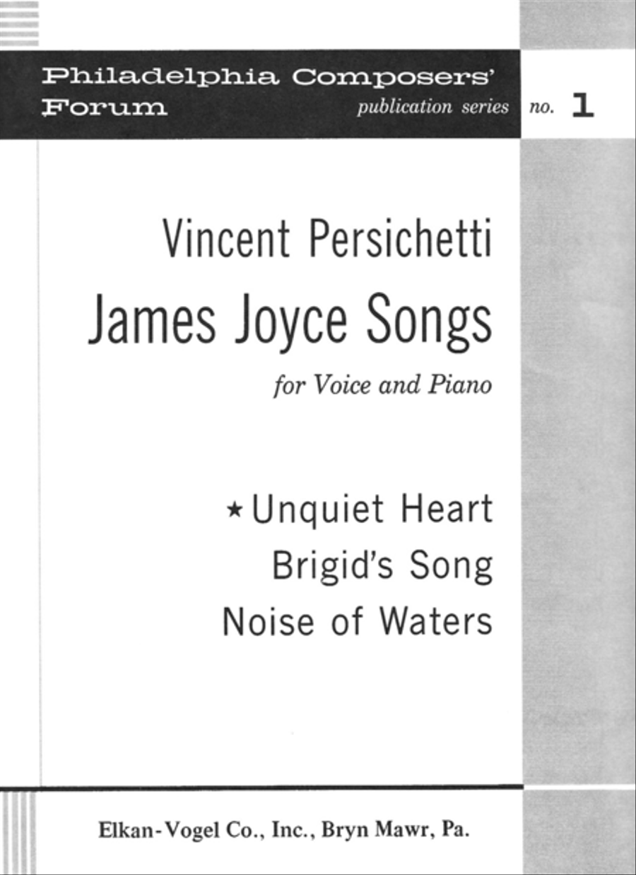 James Joyce Songs James Joyce Songs Chamber Music scores gallery preview page 1
