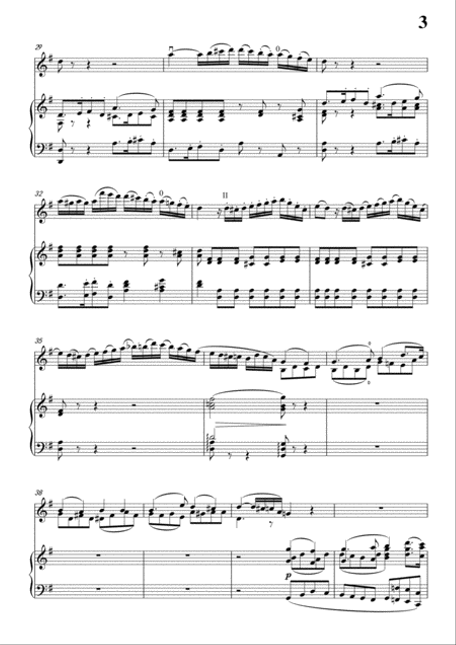 Beethoven-Violin Romance in G Major,Op.40,for Violin and Piano Violin Solo scores gallery preview page 5