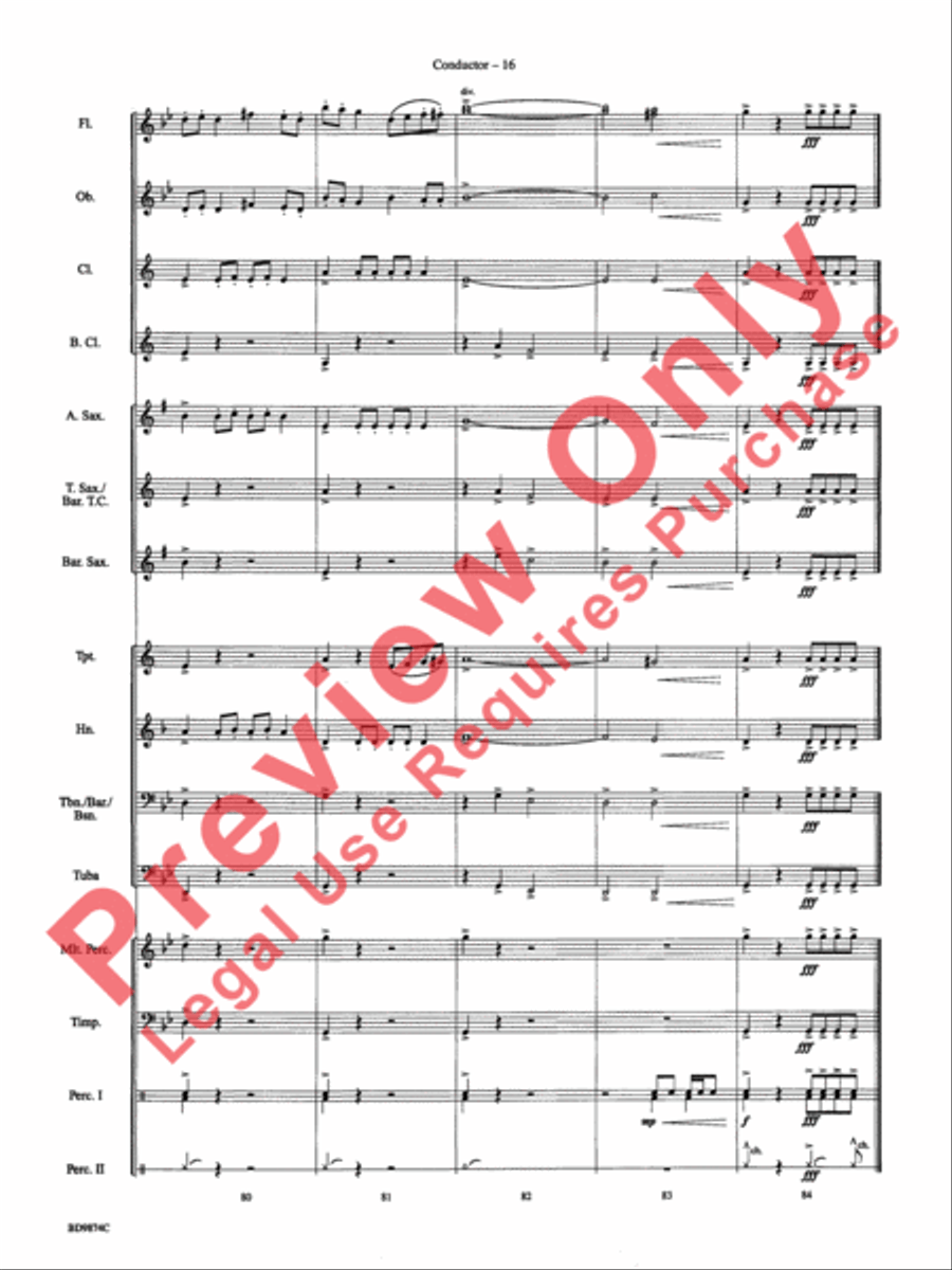 Variant on an Old English Carol Concert Band scores gallery preview page 19
