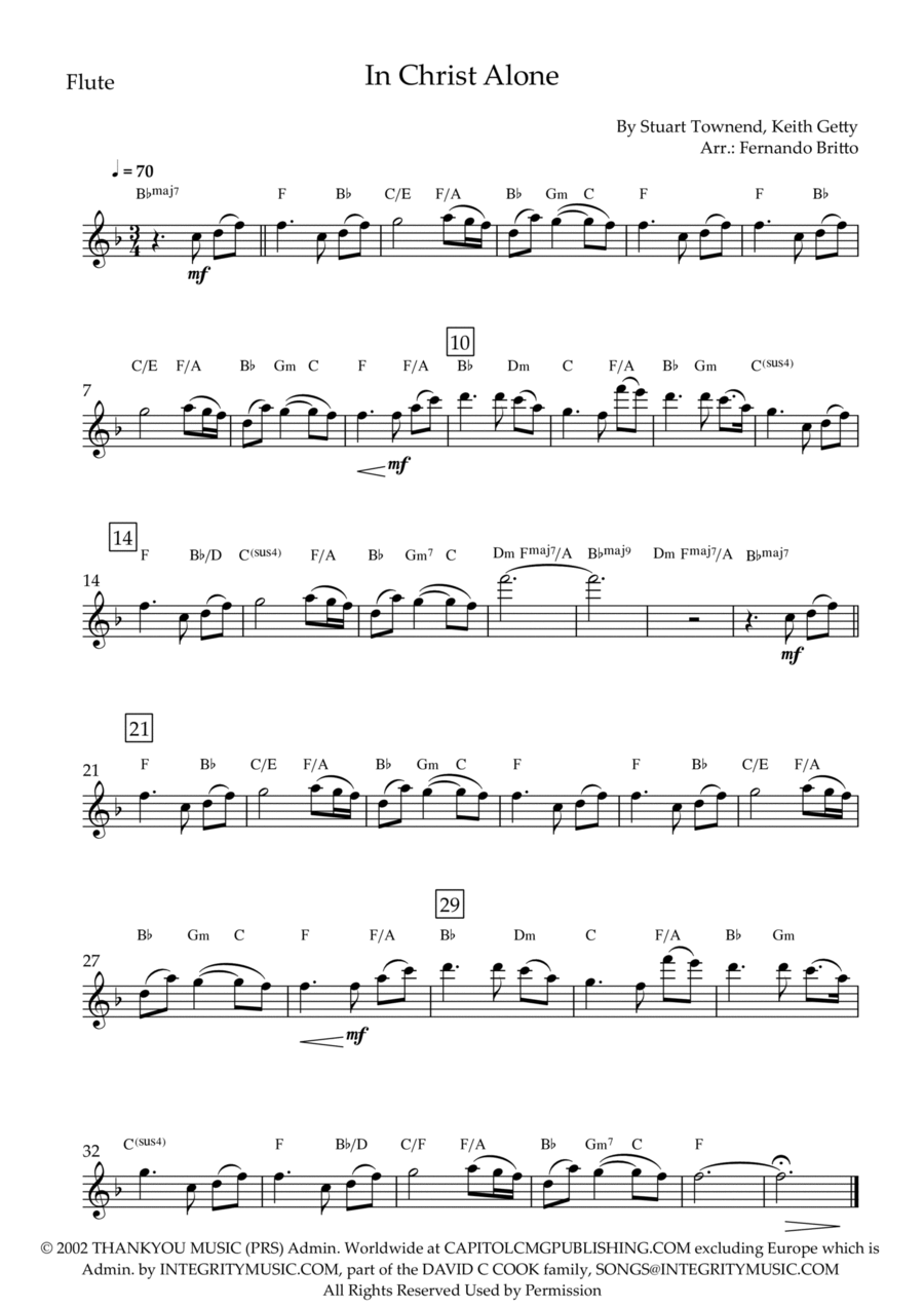 In Christ Alone Flute Solo scores gallery preview page 1