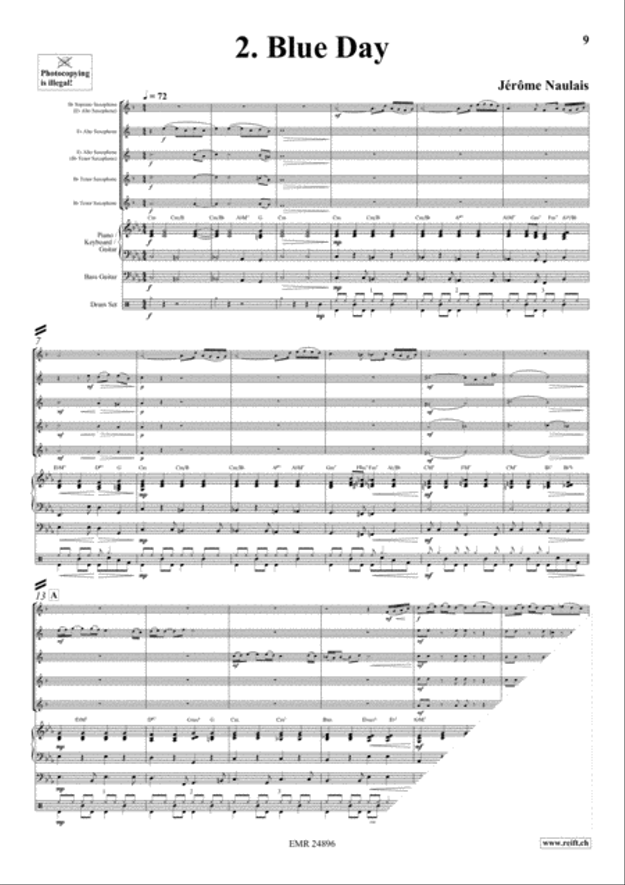 Play With Your Band Volume 2 Saxophone Quintet scores gallery preview page 5