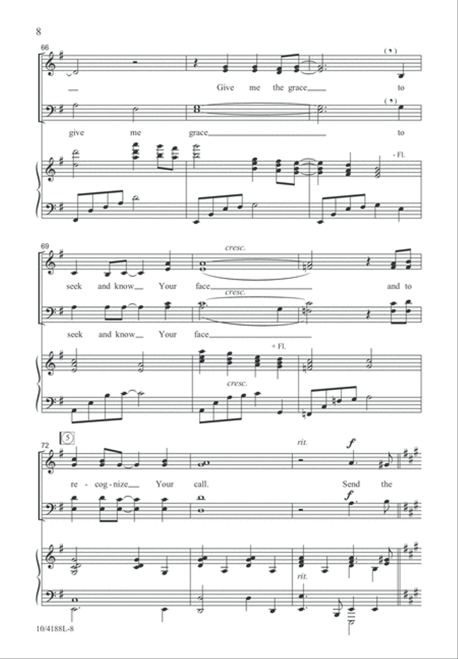 Hiding in the Shadow of God 4-Part scores gallery preview page 9