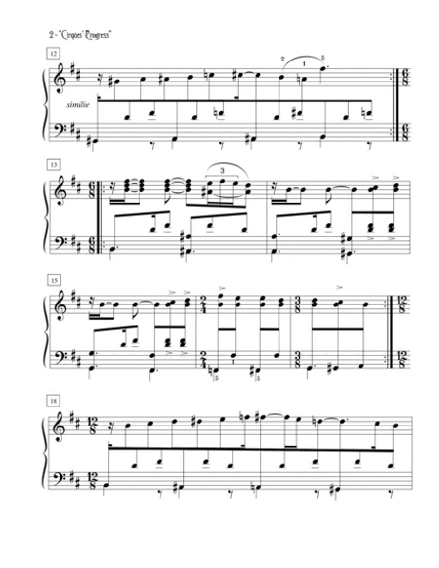 Cirques Progress Cirques Progress Piano Solo scores gallery preview page 2