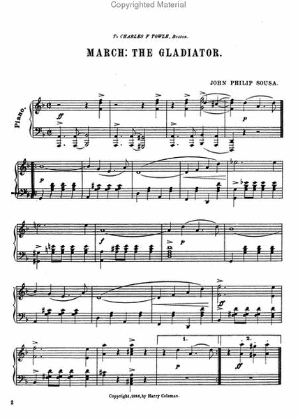 Sousa's Great Marches In Piano Transcription