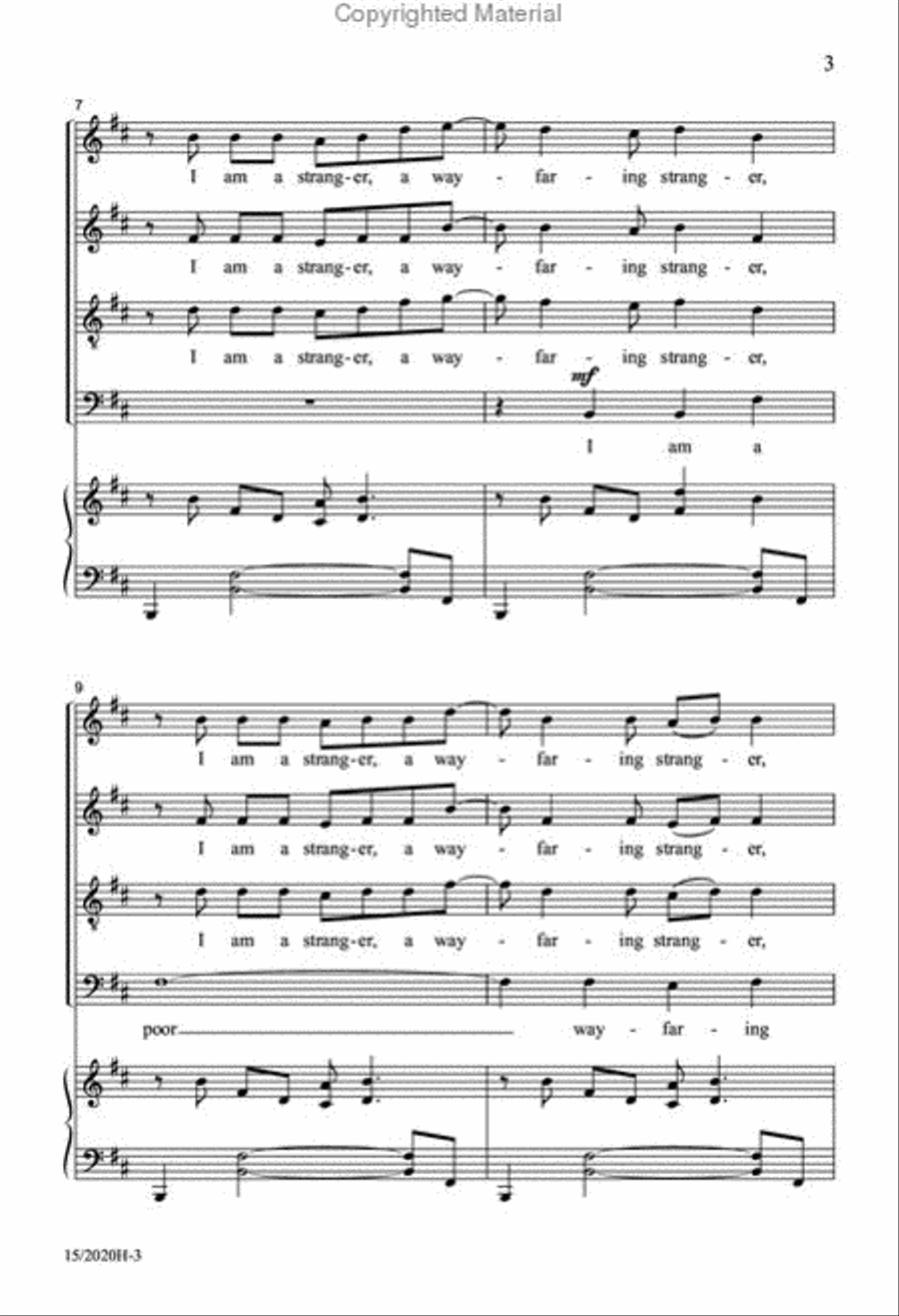 Wayfaring Stranger 4-Part scores gallery preview page 4