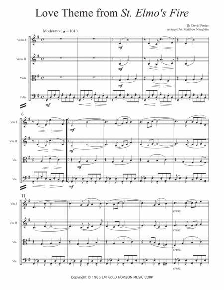 Love Theme From "st. Elmo's Fire" by David "Babyface" Foster Cello - Digital Sheet Music