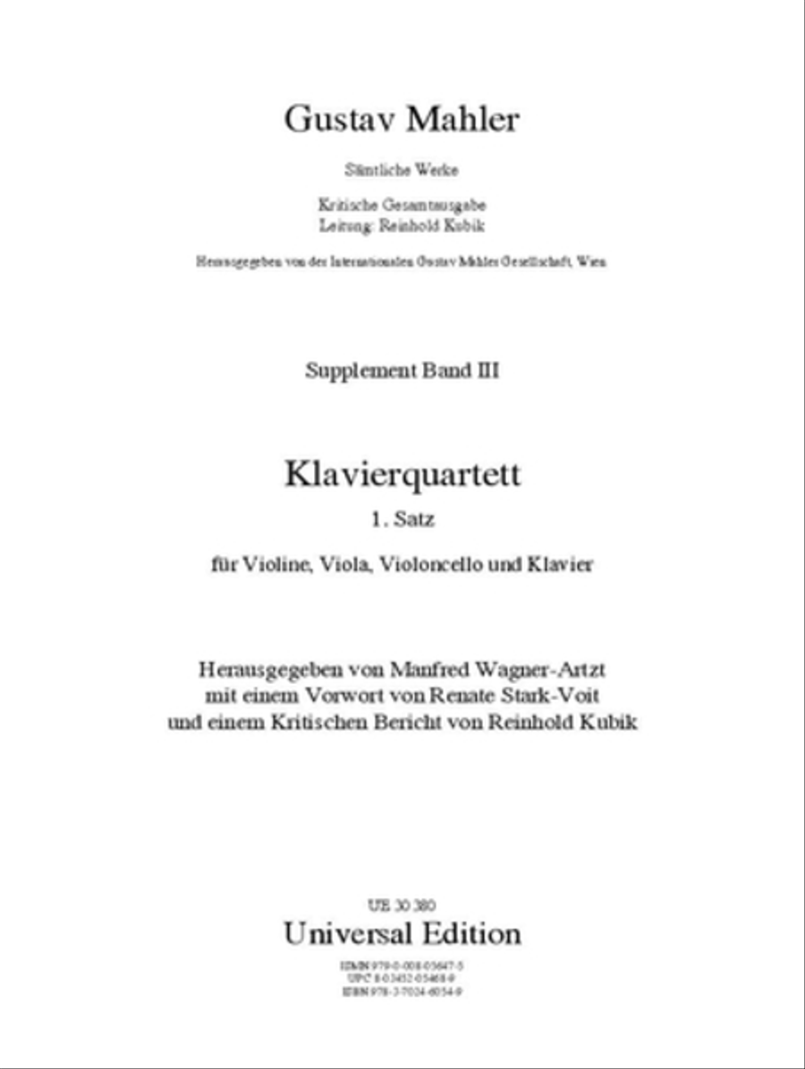 Piano Quartet Piano Quartet scores gallery preview page 1