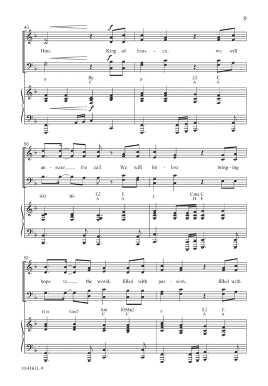 Hear the Call of the Kingdom 4-Part scores gallery preview page 10