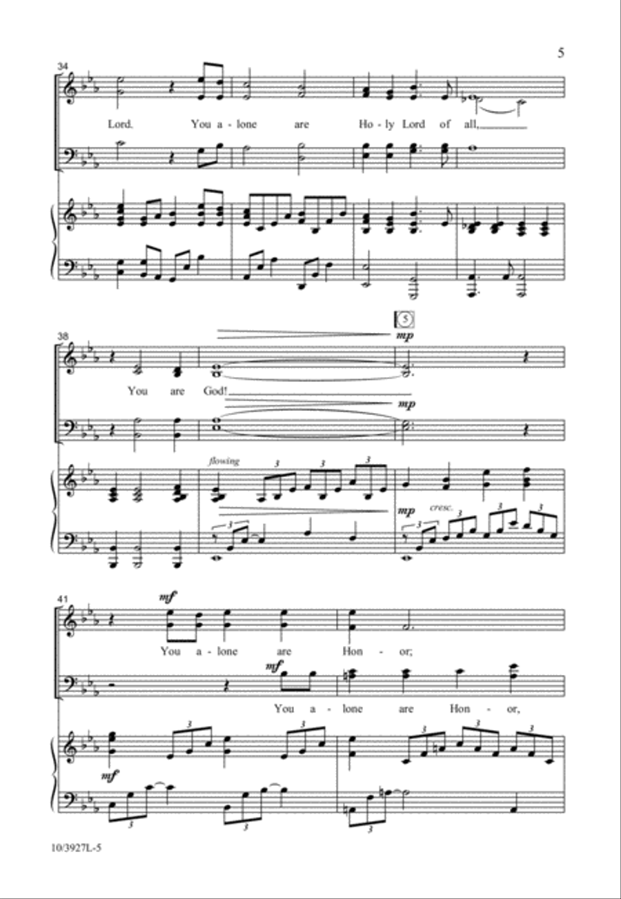 You Alone Are God SSATB scores gallery preview page 6